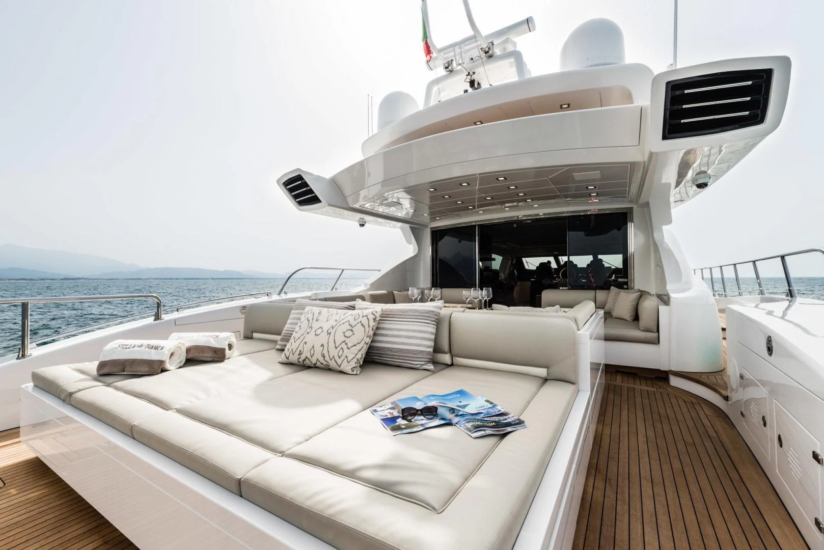 a boat on a boat aboard WINGS SPREAD Yacht for Sale