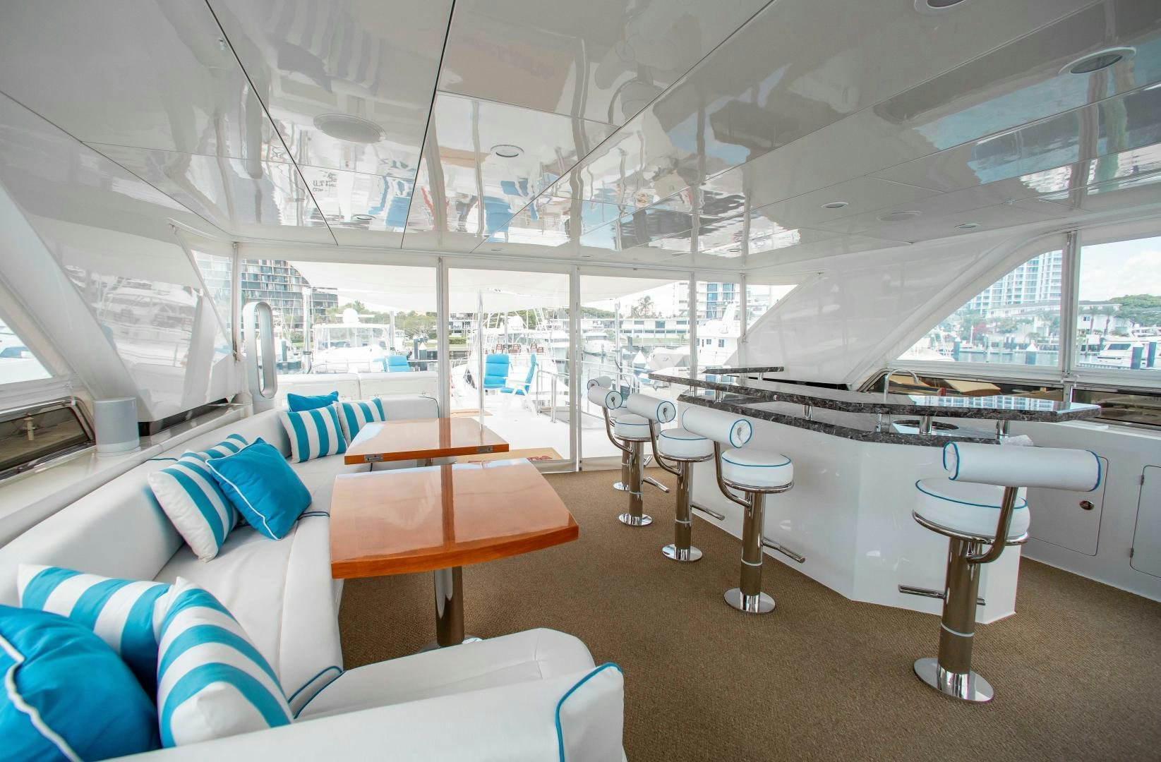inside of a boat aboard TRINITY Yacht for Sale