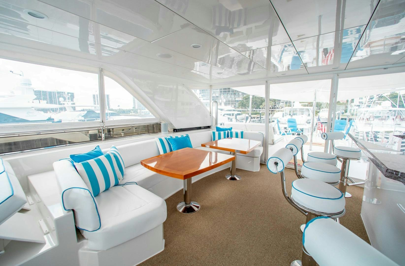 inside of a boat aboard TRINITY Yacht for Sale