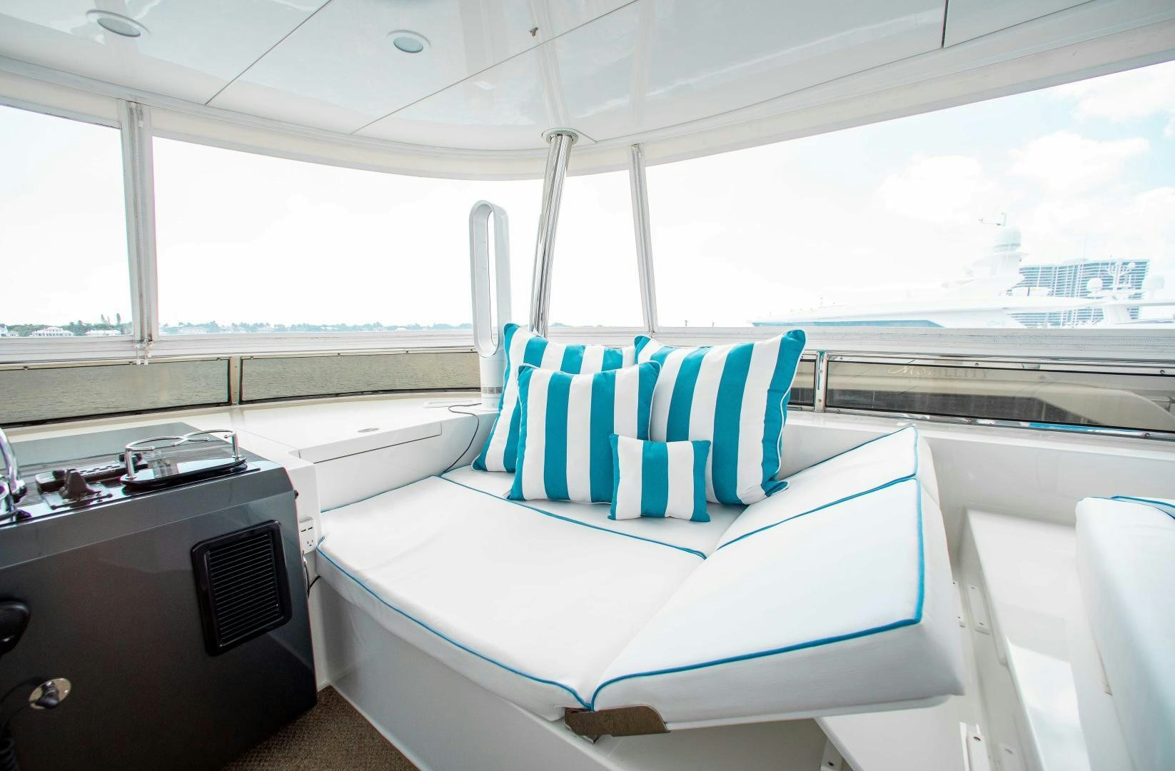 a bathtub with a sink and a microwave aboard TRINITY Yacht for Sale