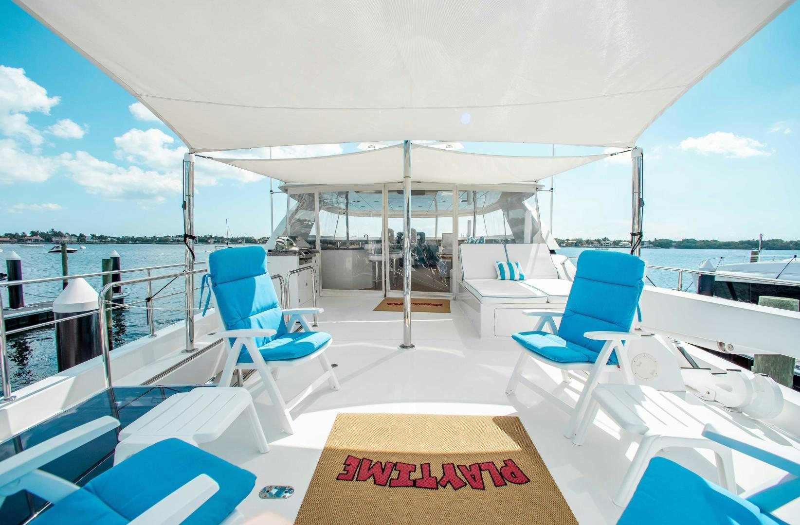 a boat on the water aboard TRINITY Yacht for Sale