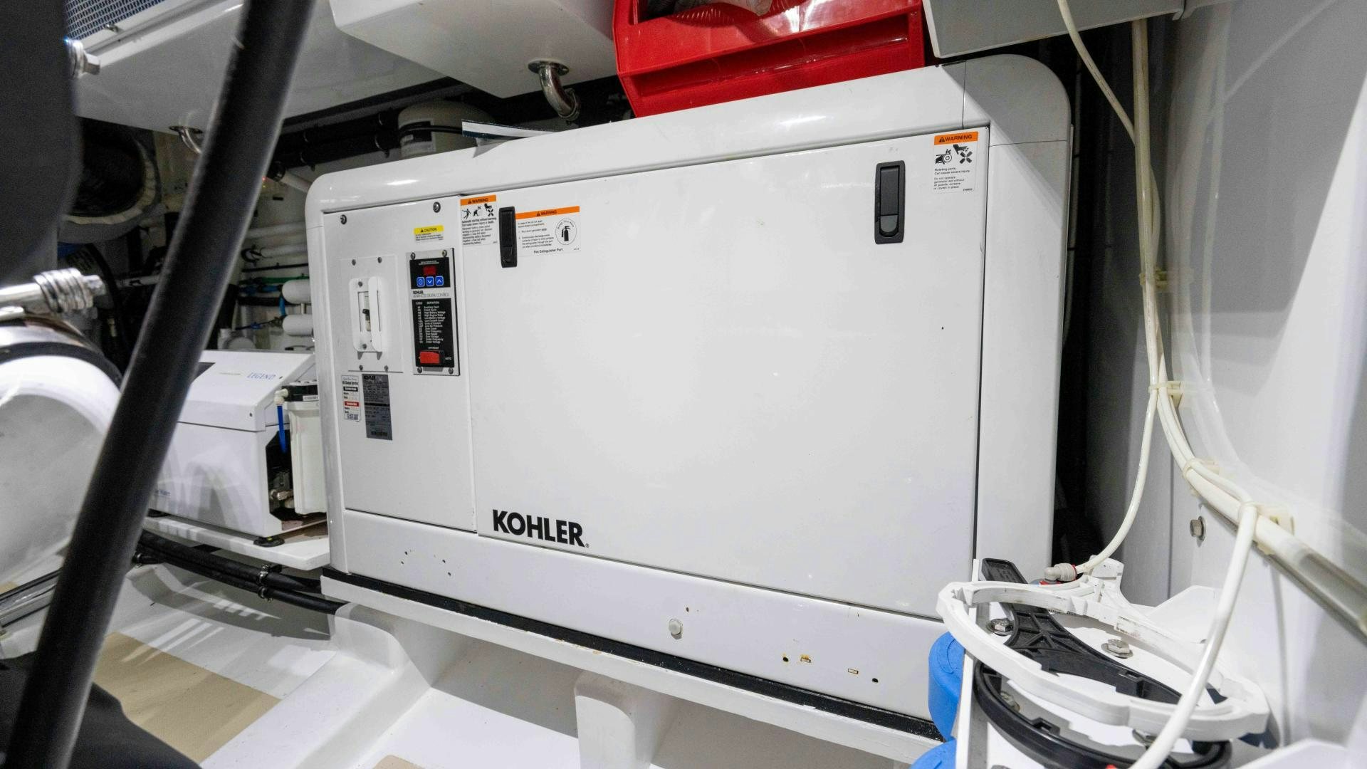 a white machine with buttons aboard NEVER MY LOVE Yacht for Sale