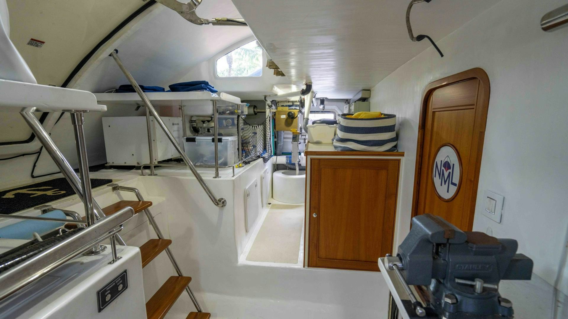 a room with equipment and equipment aboard NEVER MY LOVE Yacht for Sale
