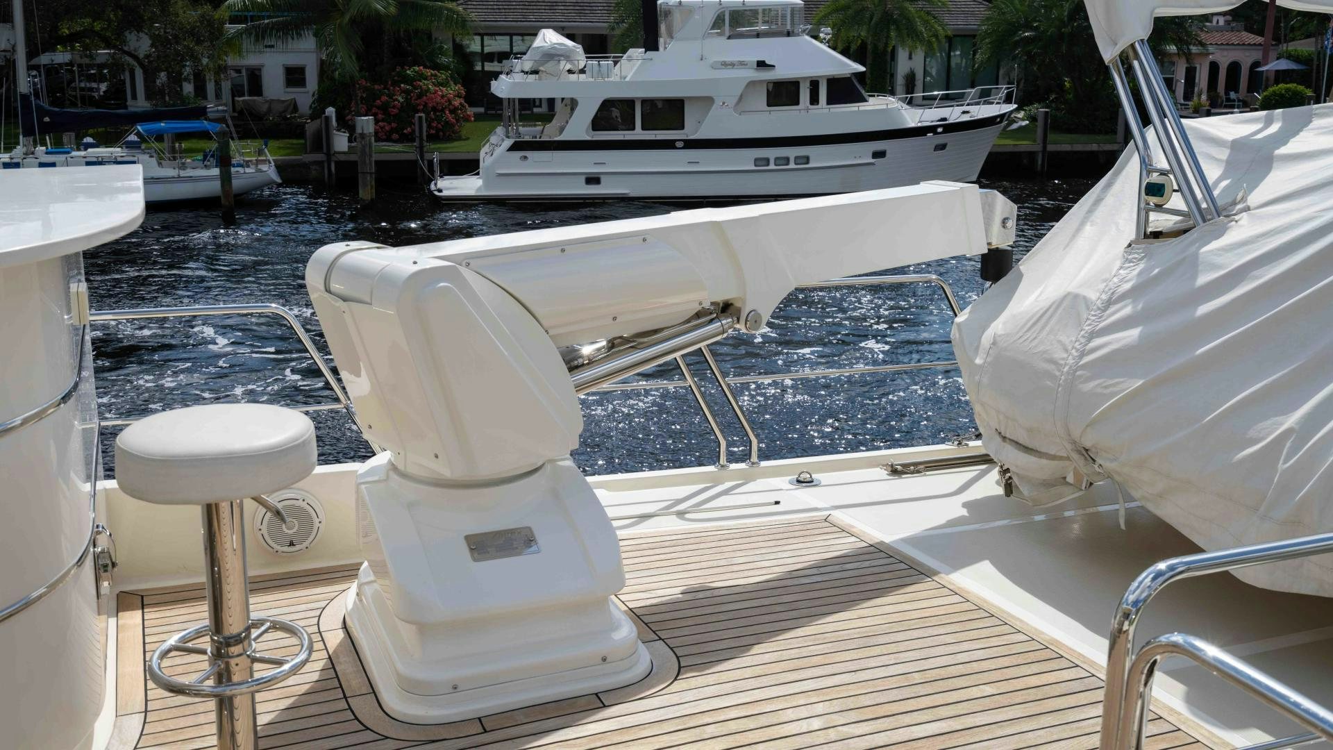 a boat on the water aboard NEVER MY LOVE Yacht for Sale
