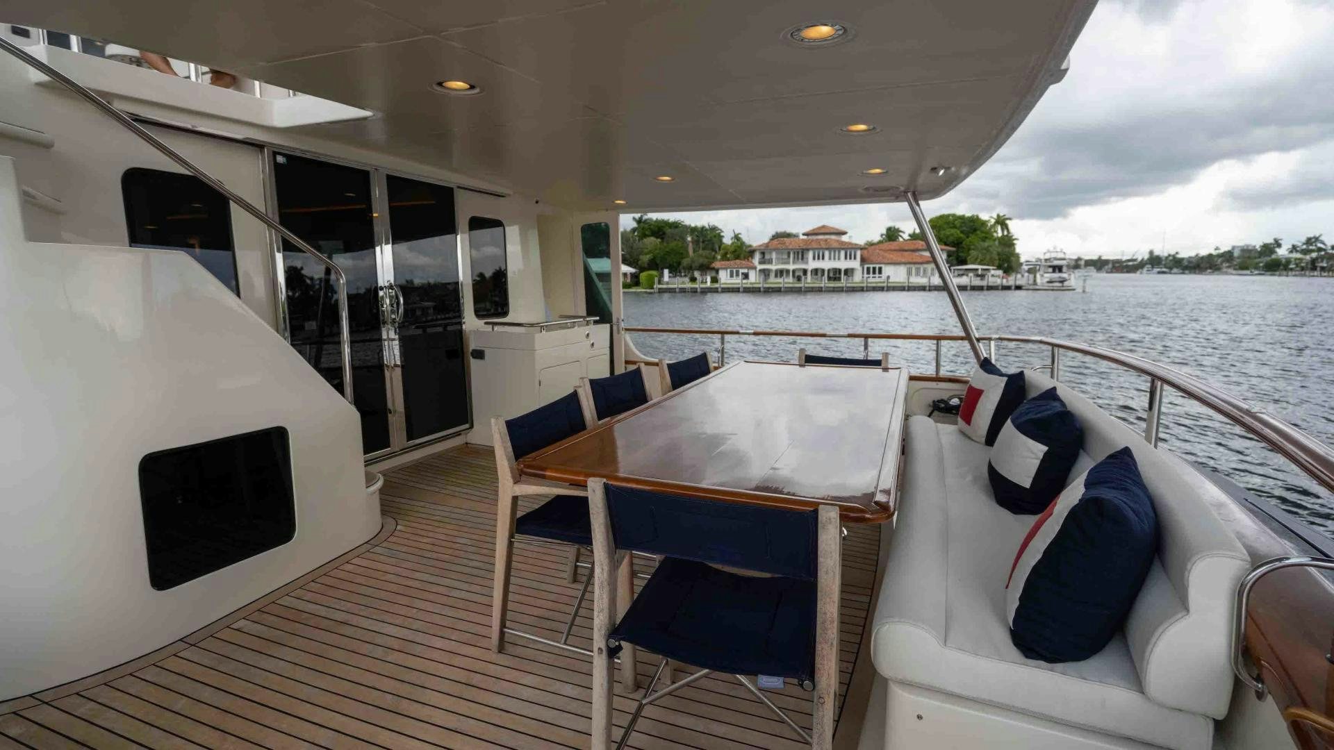a boat on the water aboard NEVER MY LOVE Yacht for Sale