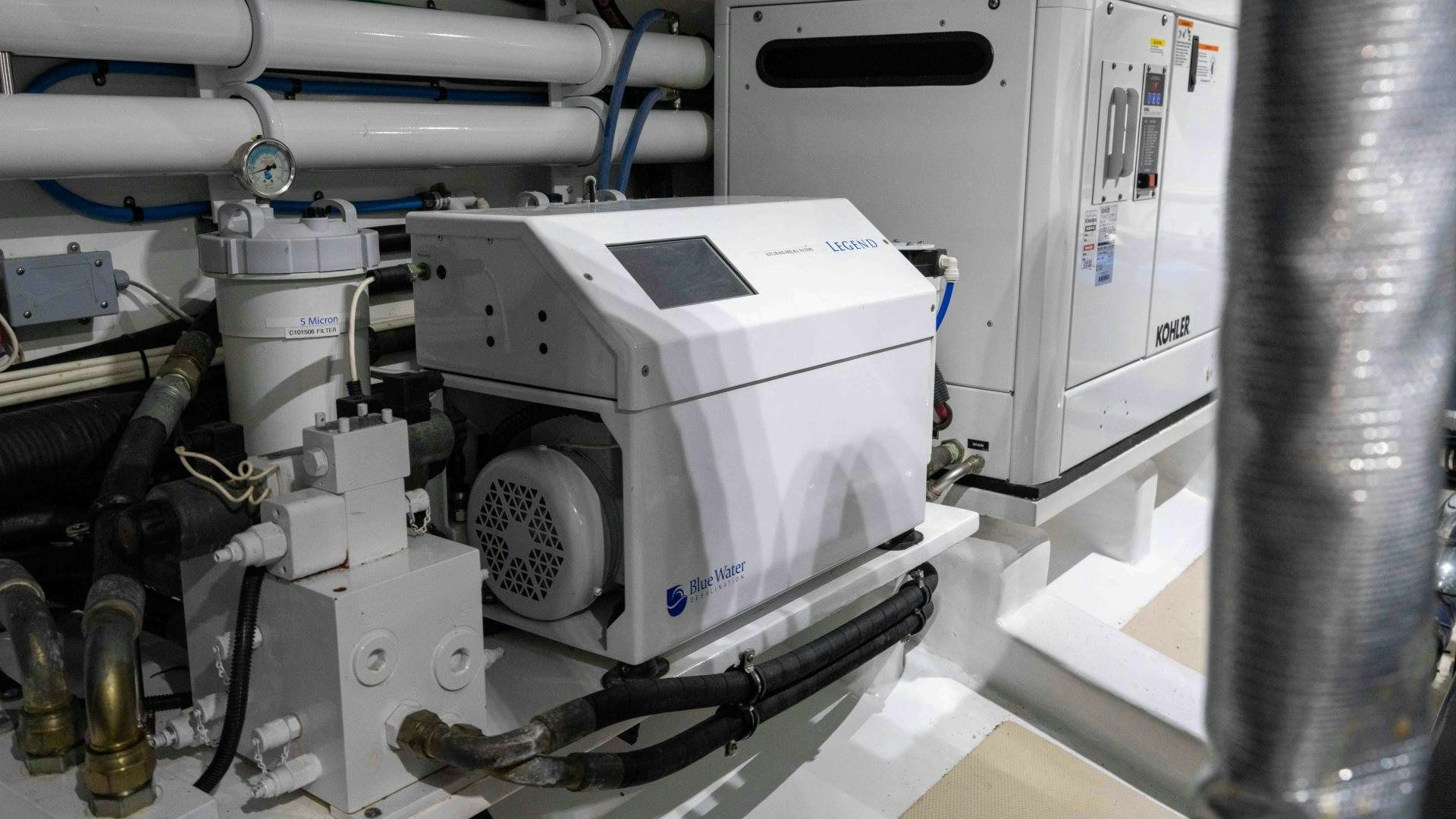 a machine with a large piece of equipment on it aboard NEVER MY LOVE Yacht for Sale