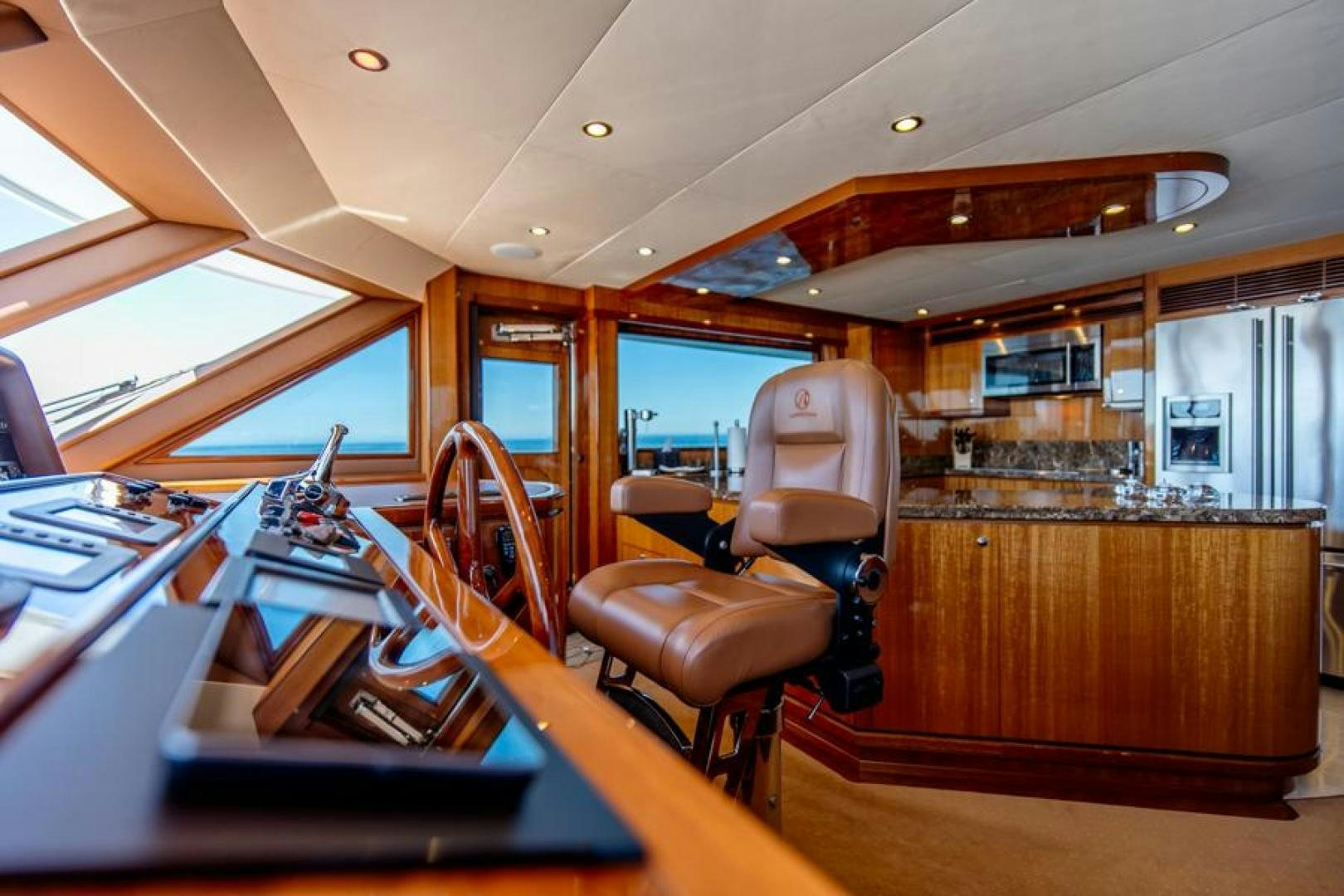 inside of a vehicle aboard LODESTAR Yacht for Sale