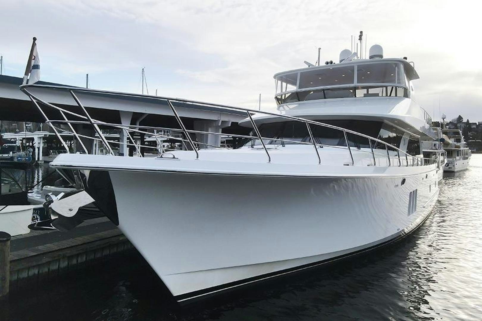 a large white boat aboard LODESTAR Yacht for Sale