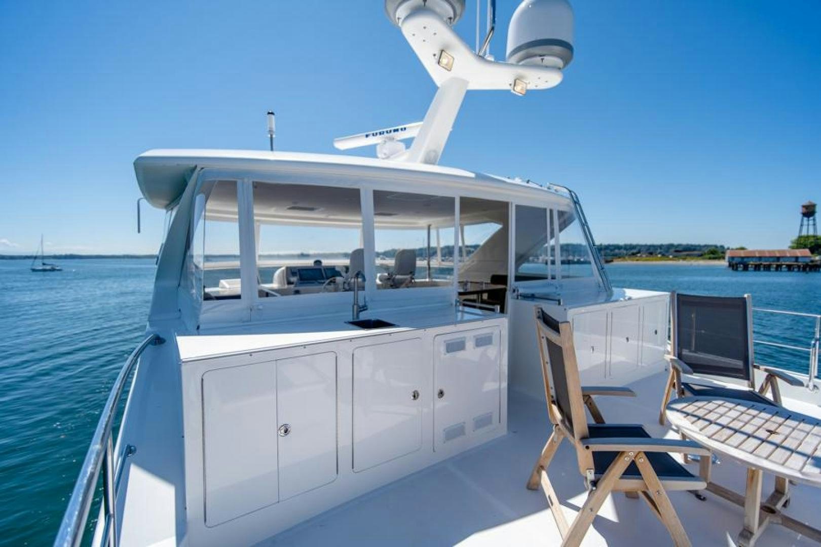a boat on the water aboard LODESTAR Yacht for Sale