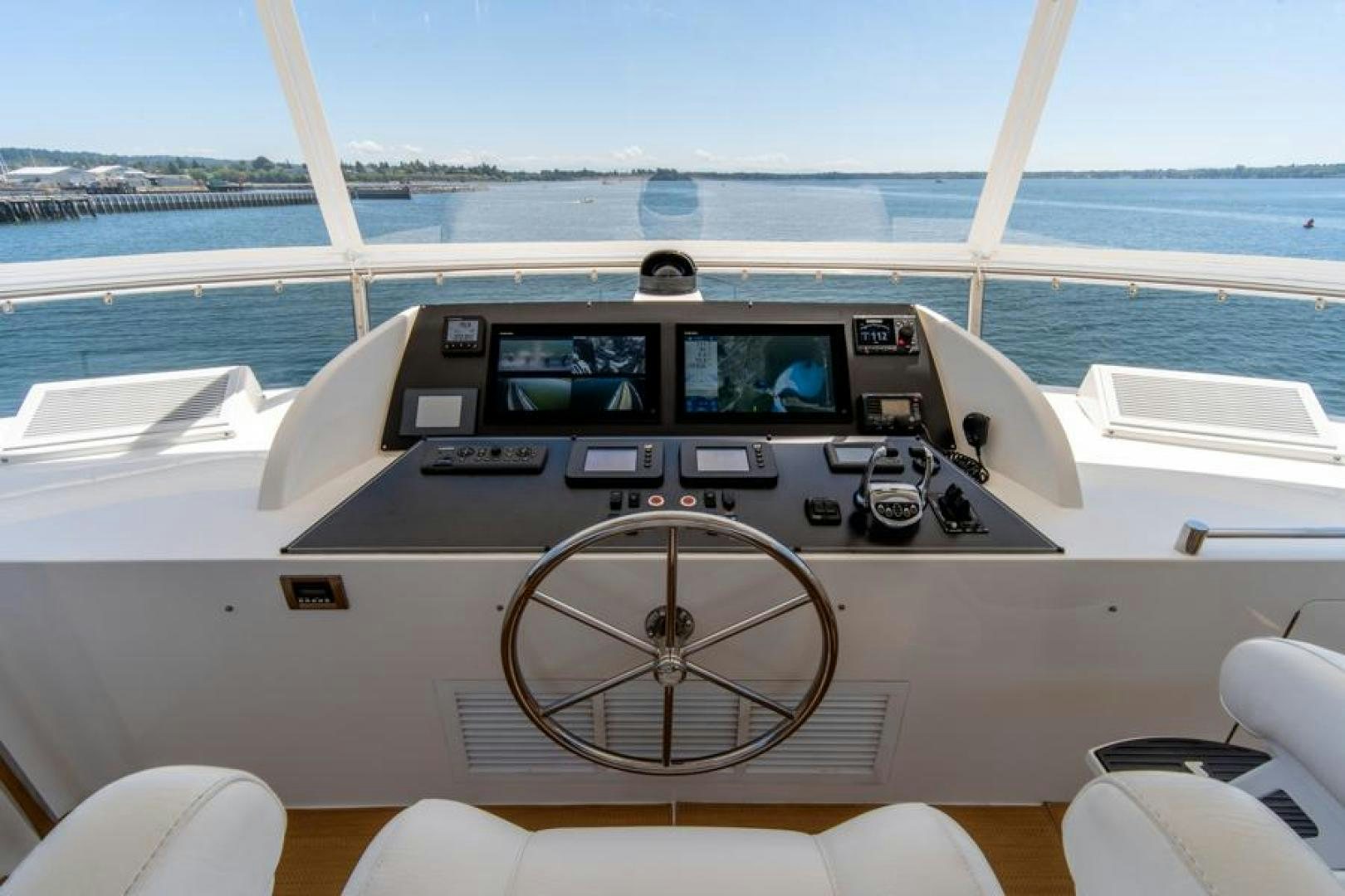 the inside of a cockpit of a plane aboard LODESTAR Yacht for Sale