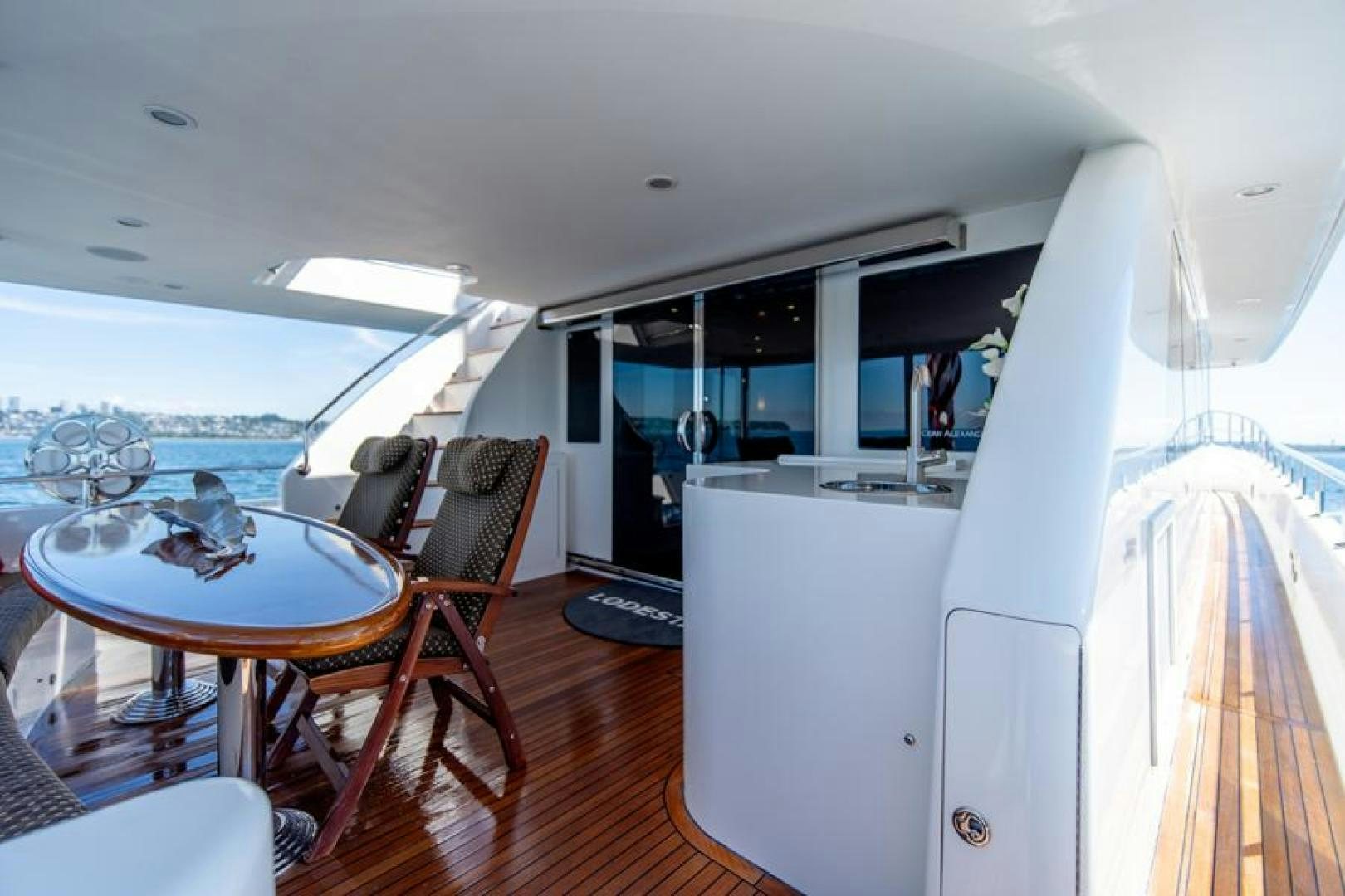 a boat on the water aboard LODESTAR Yacht for Sale