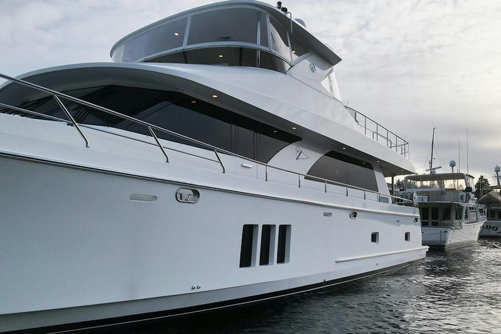 a large white yacht aboard LODESTAR Yacht for Sale