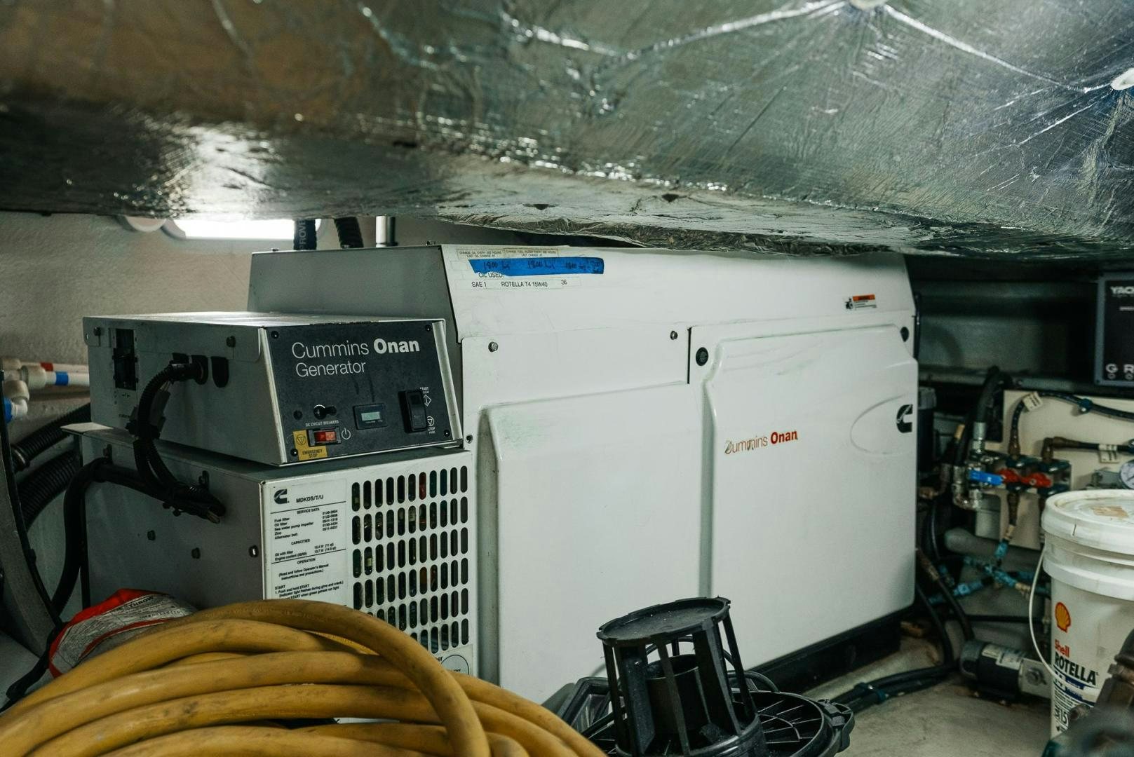 a machine in a room aboard GRAVITAS Yacht for Sale