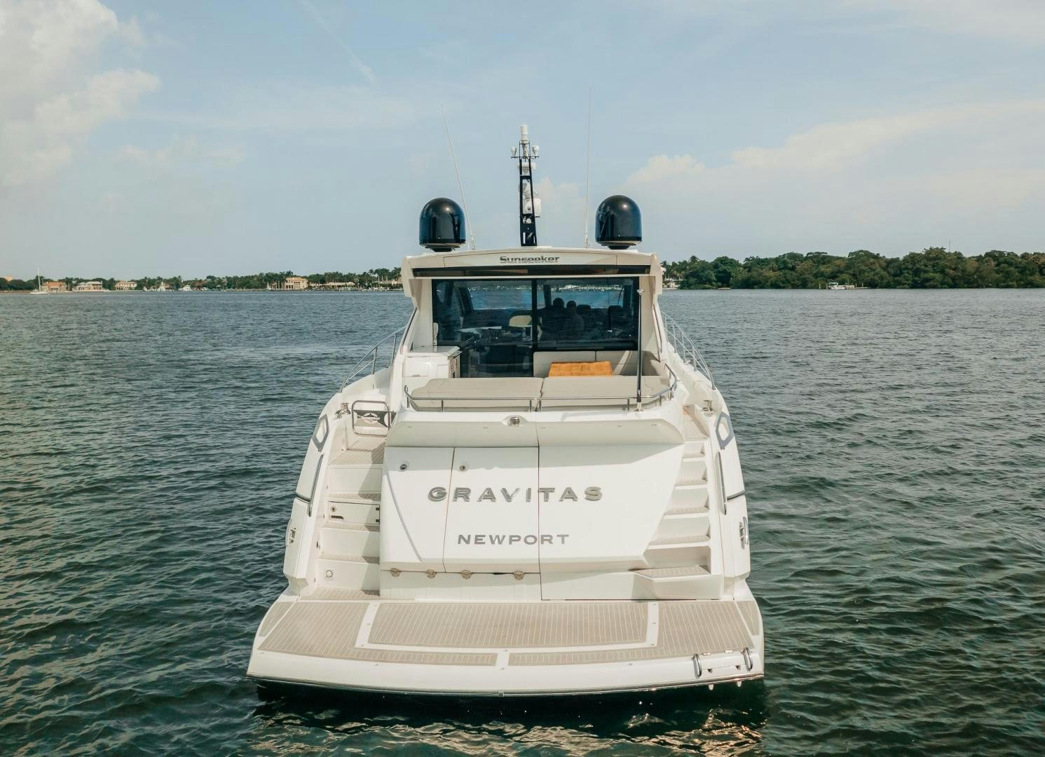 a boat on the water aboard GRAVITAS Yacht for Sale