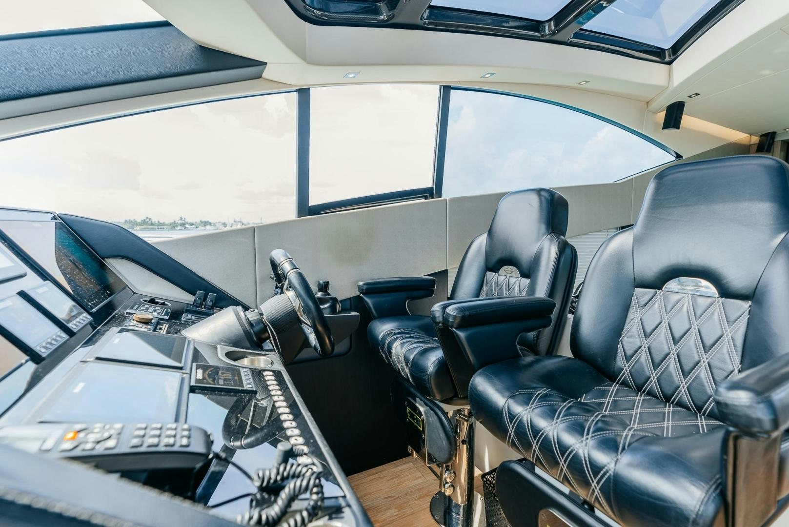 inside of an airplane aboard GRAVITAS Yacht for Sale