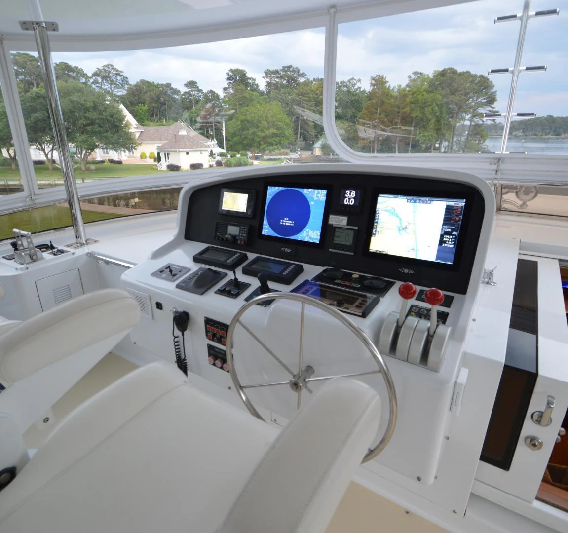 inside of a car aboard JOAN'S ARK Yacht for Sale