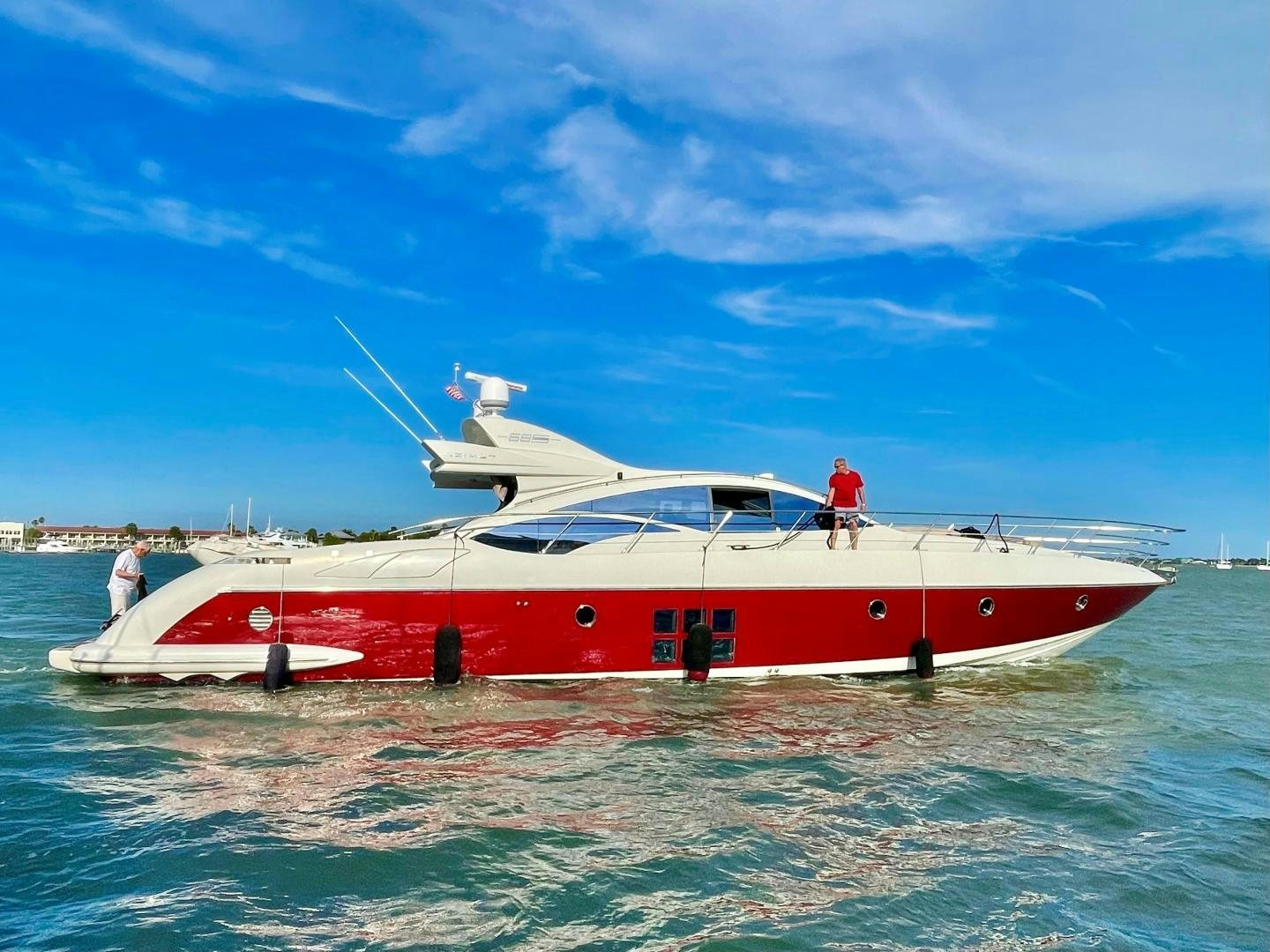 a boat in the water aboard ARTISTIC Yacht for Sale