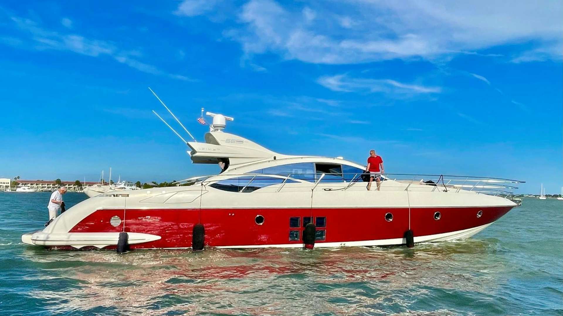 a boat in the water aboard ARTISTIC Yacht for Sale