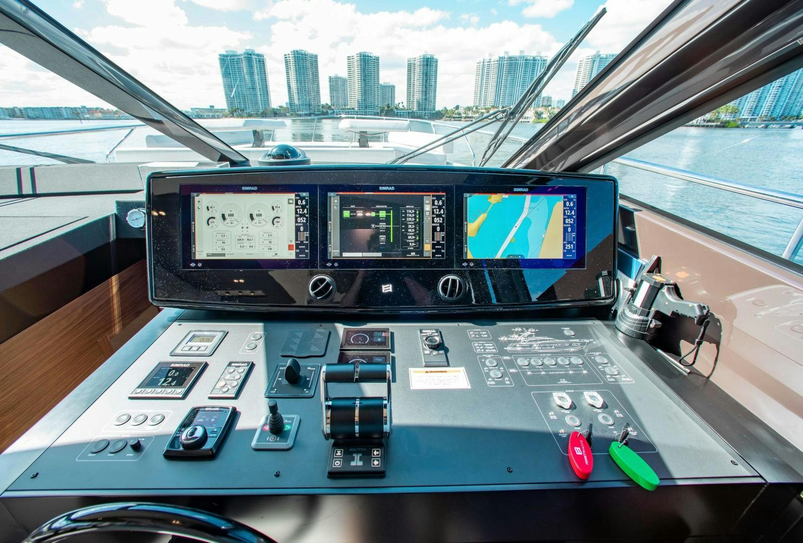 graphical user interface aboard Ferretti 670 Yacht for Sale