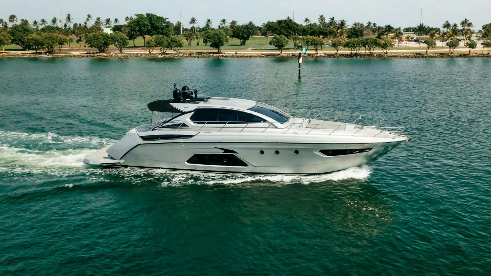 a white boat in the water aboard D PADRON Yacht for Sale