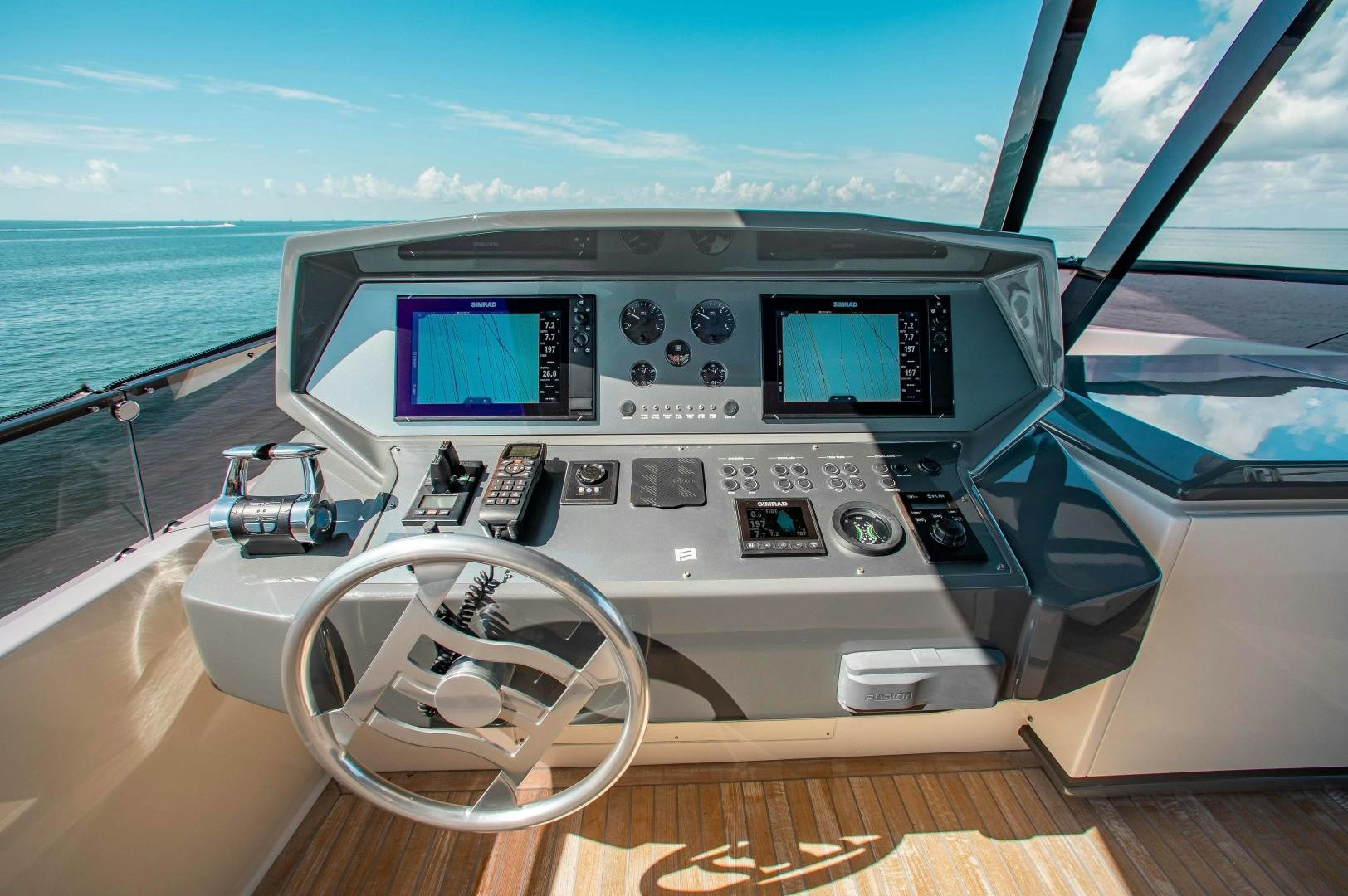 a cockpit of a plane aboard CRAZY Yacht for Sale