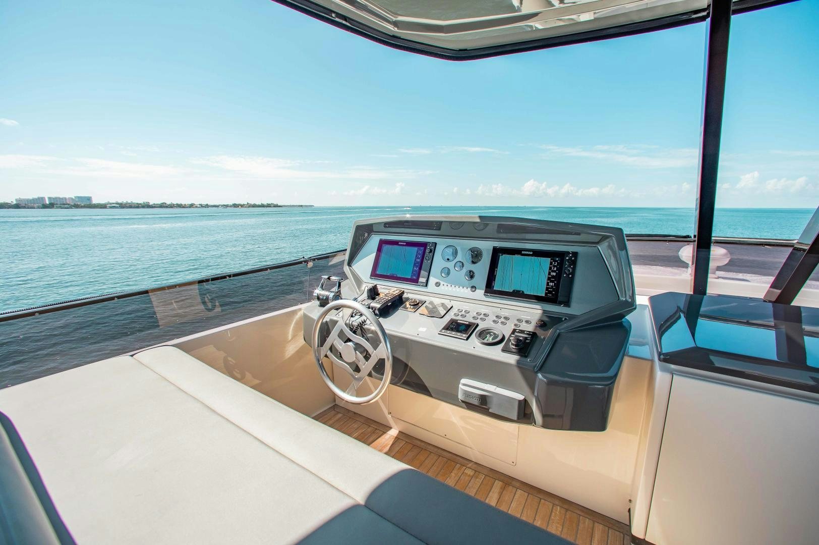a car on a boat aboard CRAZY Yacht for Sale