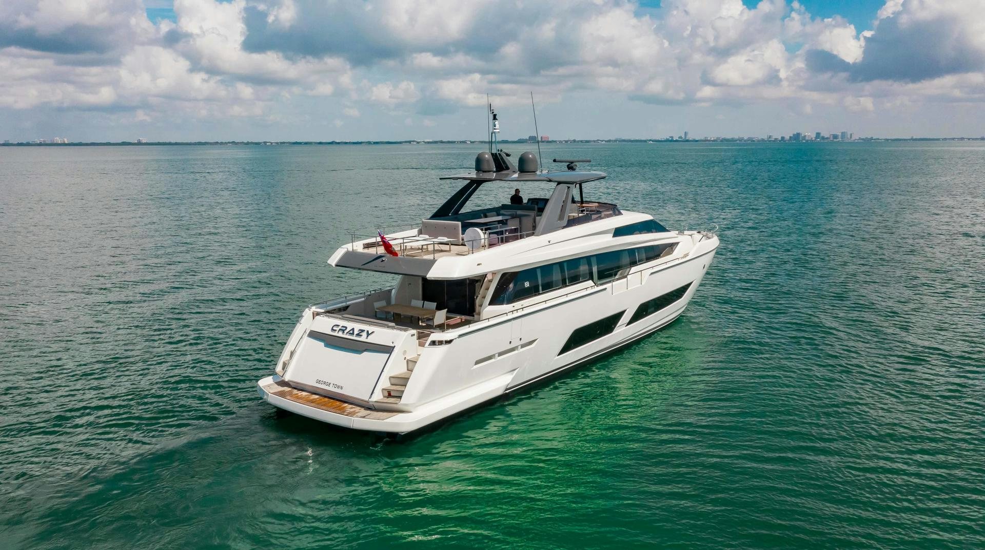 a boat in the water aboard CRAZY Yacht for Sale