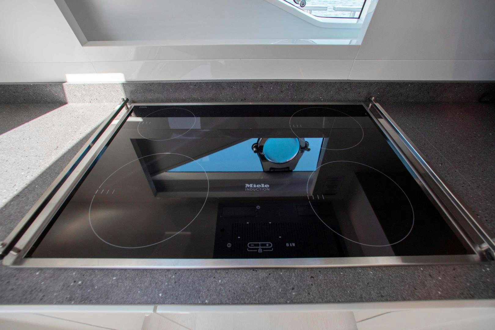 a computer with a blue mouse aboard CRAZY Yacht for Sale