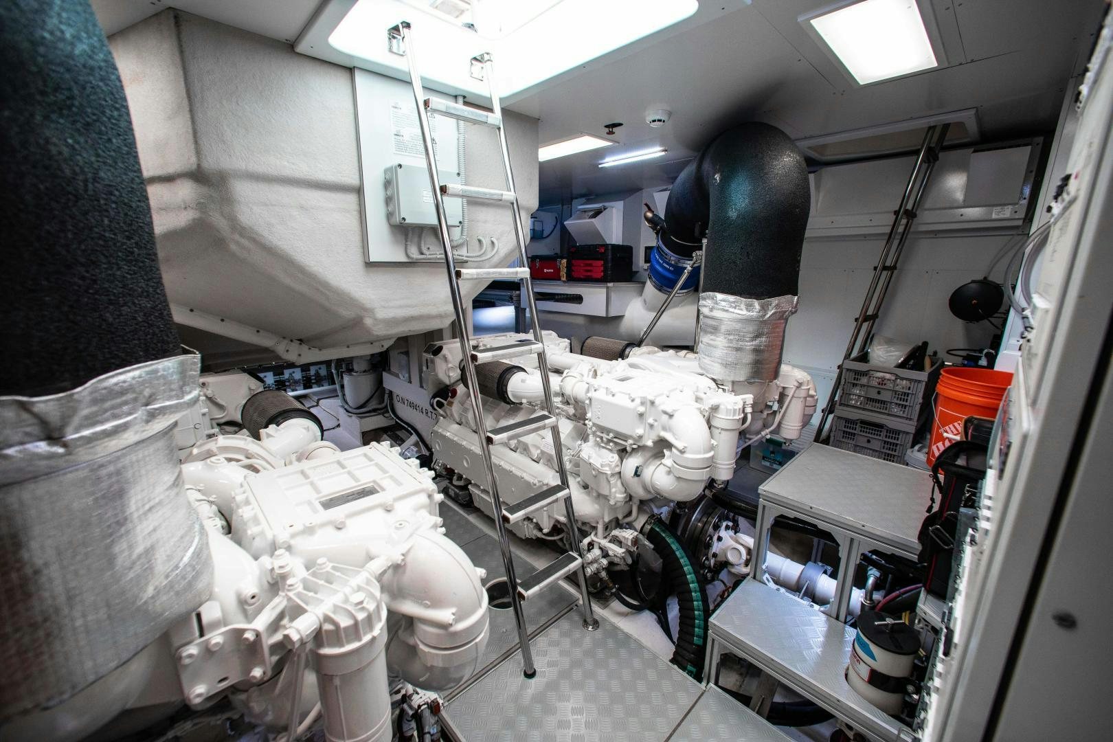 a room with machinery and equipment aboard CRAZY Yacht for Sale