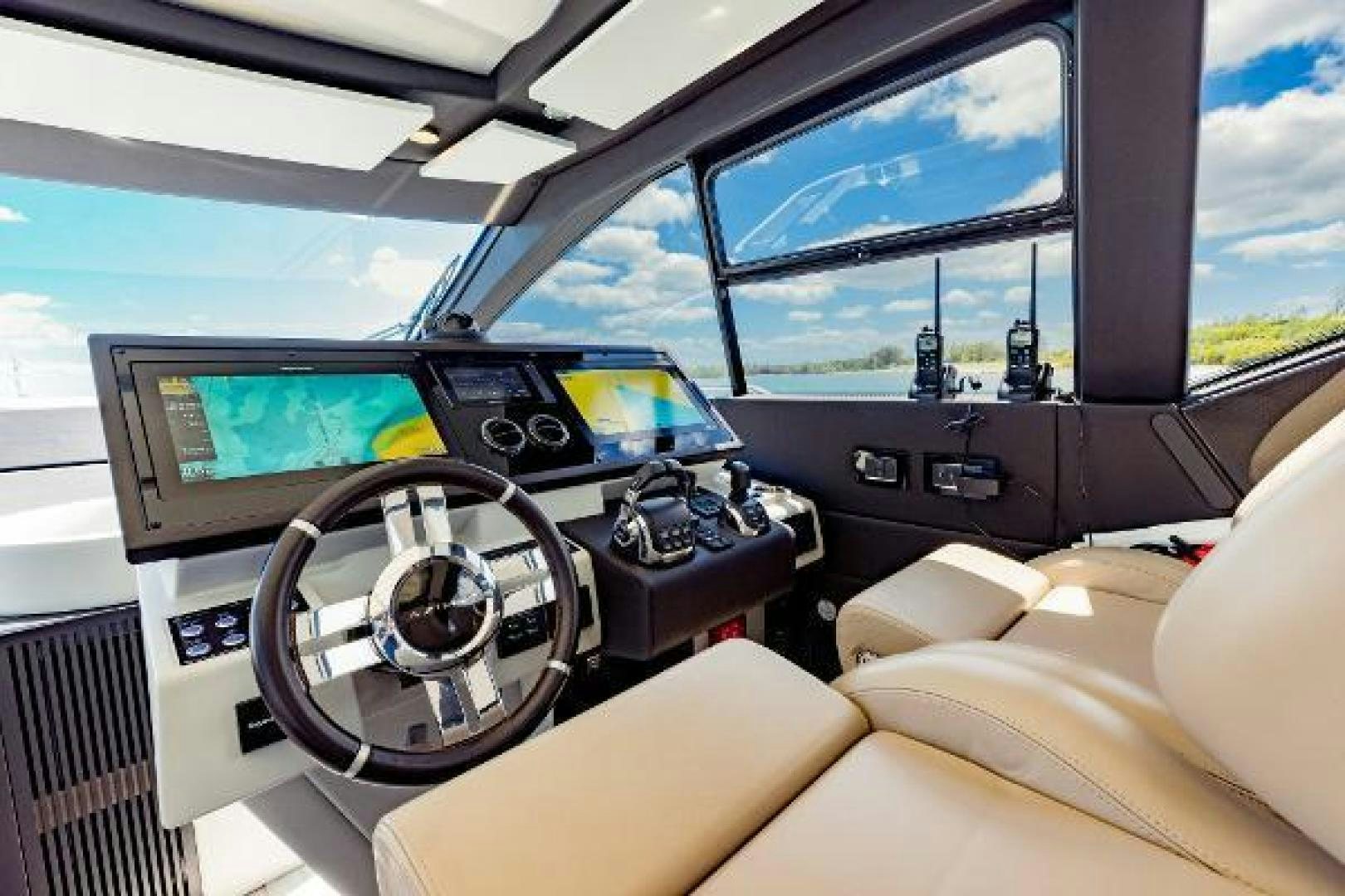 inside of a car aboard SEA BAR Yacht for Sale