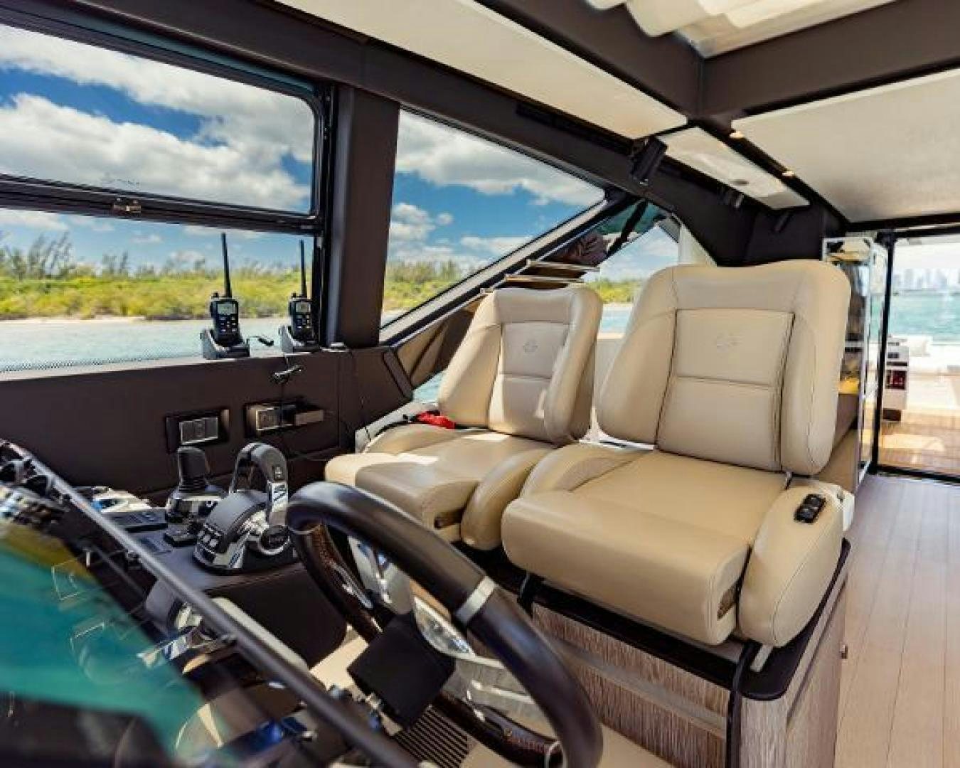 inside of a car aboard SEA BAR Yacht for Sale