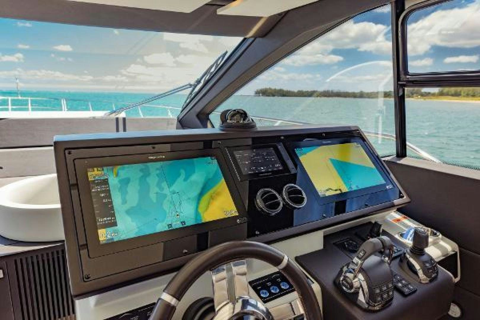 inside of a car aboard SEA BAR Yacht for Sale