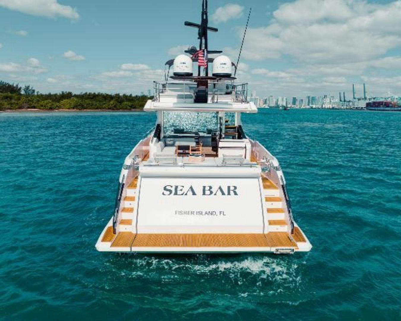 a boat in the water aboard SEA BAR Yacht for Sale