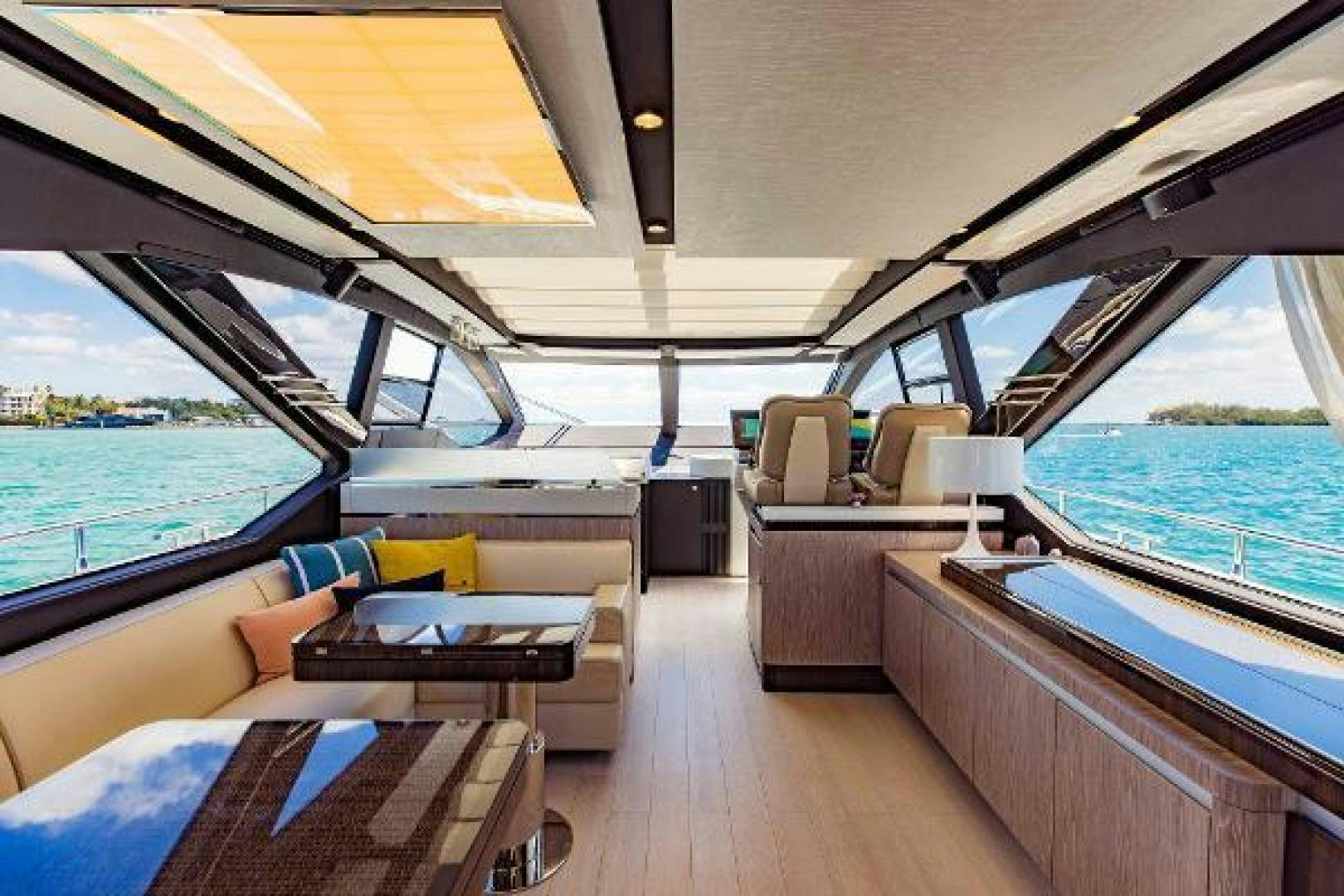 a boat with a deck and a pool aboard SEA BAR Yacht for Sale