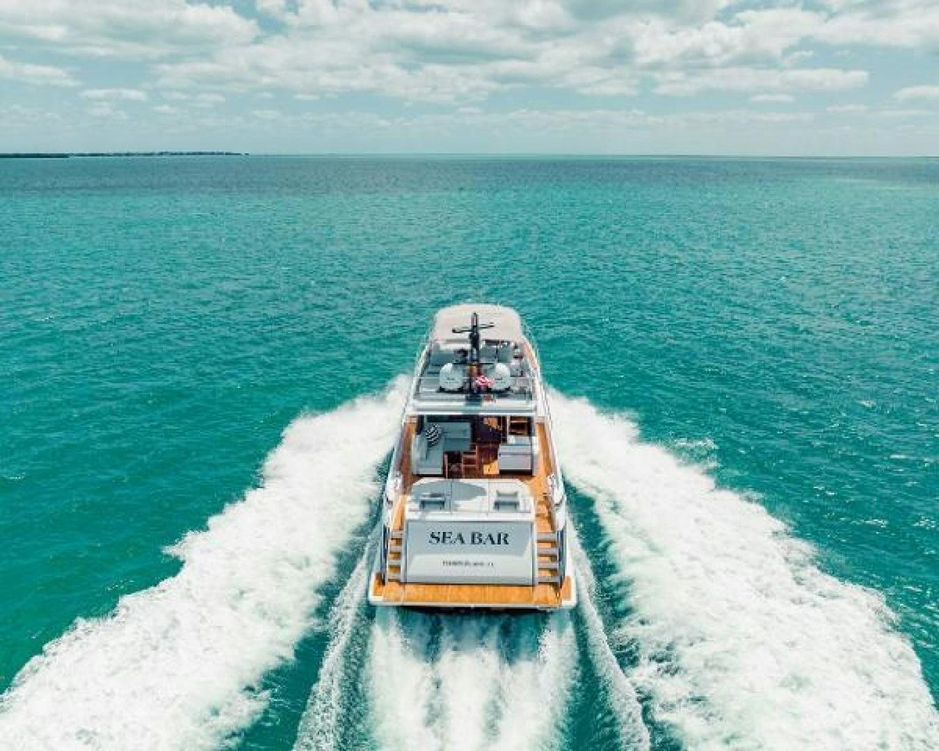 a boat on the water aboard SEA BAR Yacht for Sale