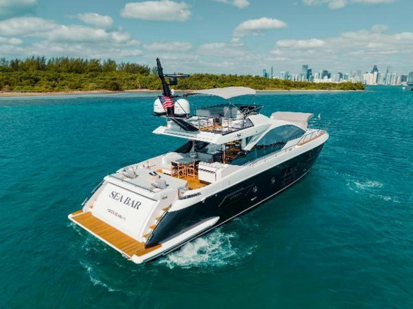a boat on the water aboard SEA BAR Yacht for Sale