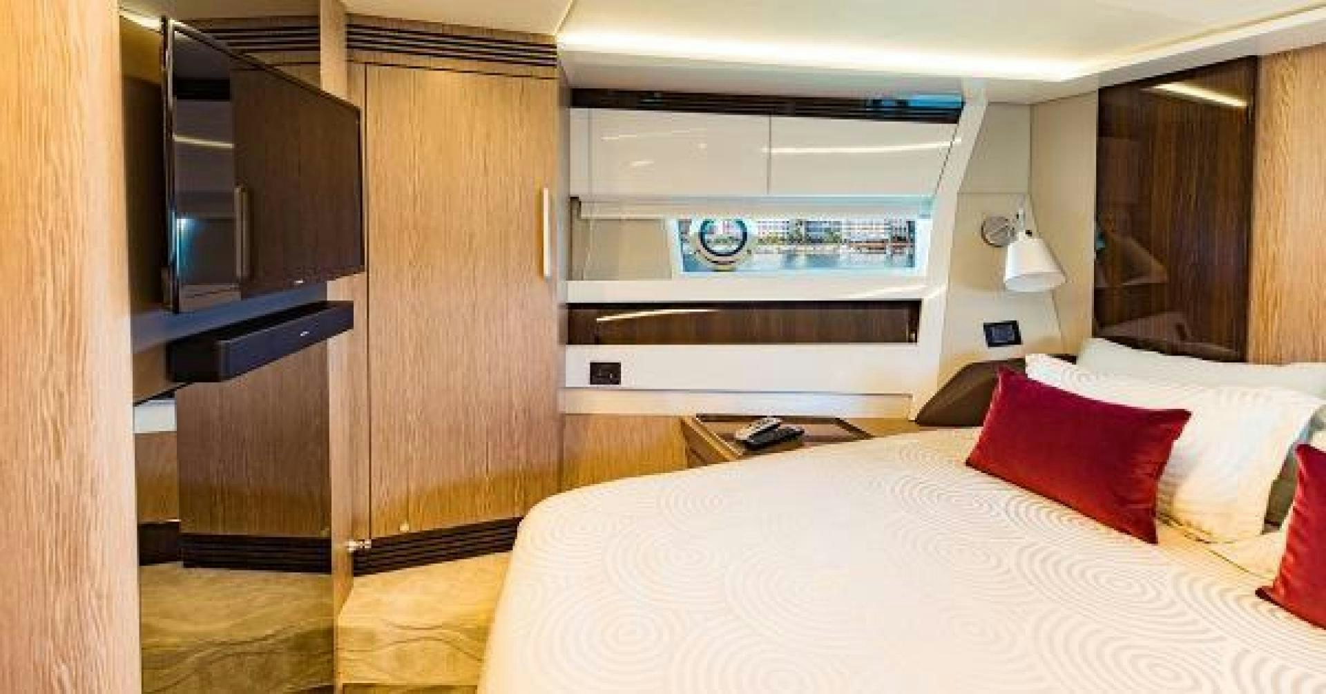 a bed in a room aboard SEA BAR Yacht for Sale