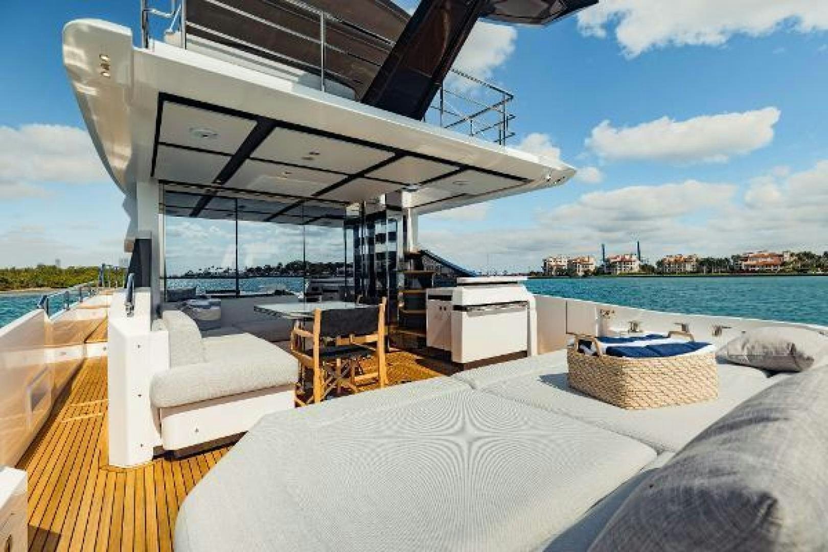 a boat on a deck aboard SEA BAR Yacht for Sale