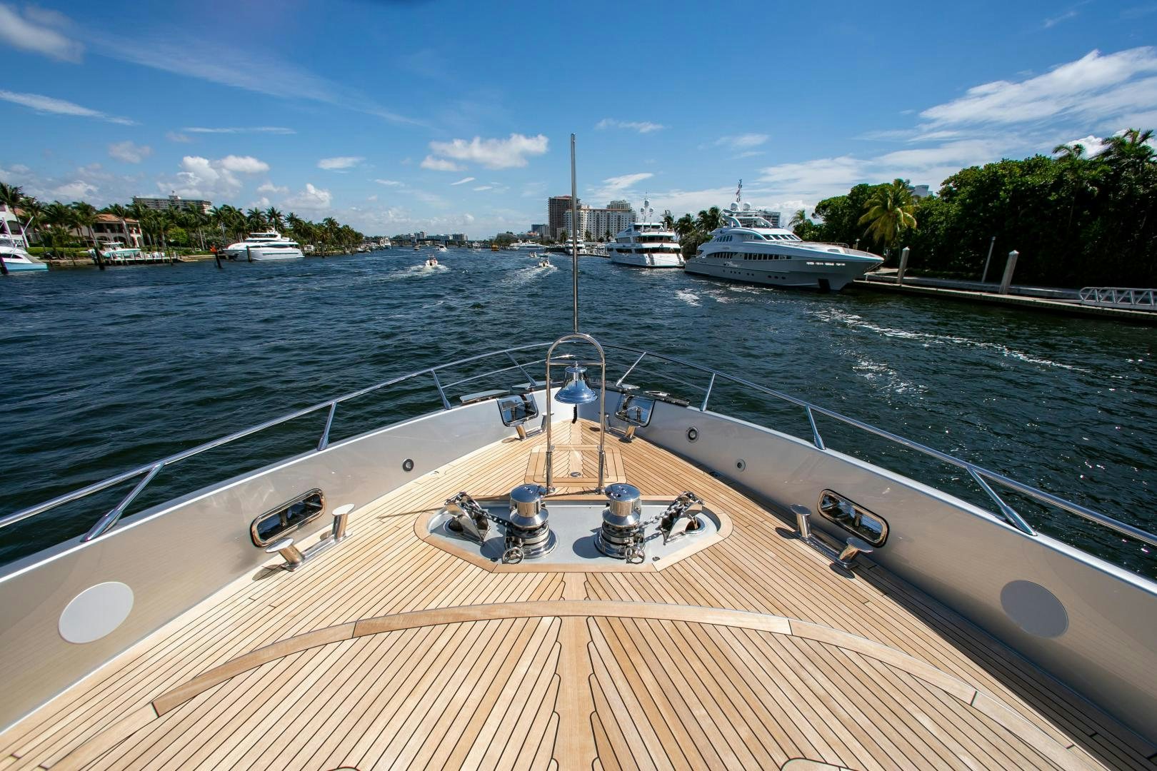 a deck with boats on it aboard CHOP CHOP Yacht for Sale