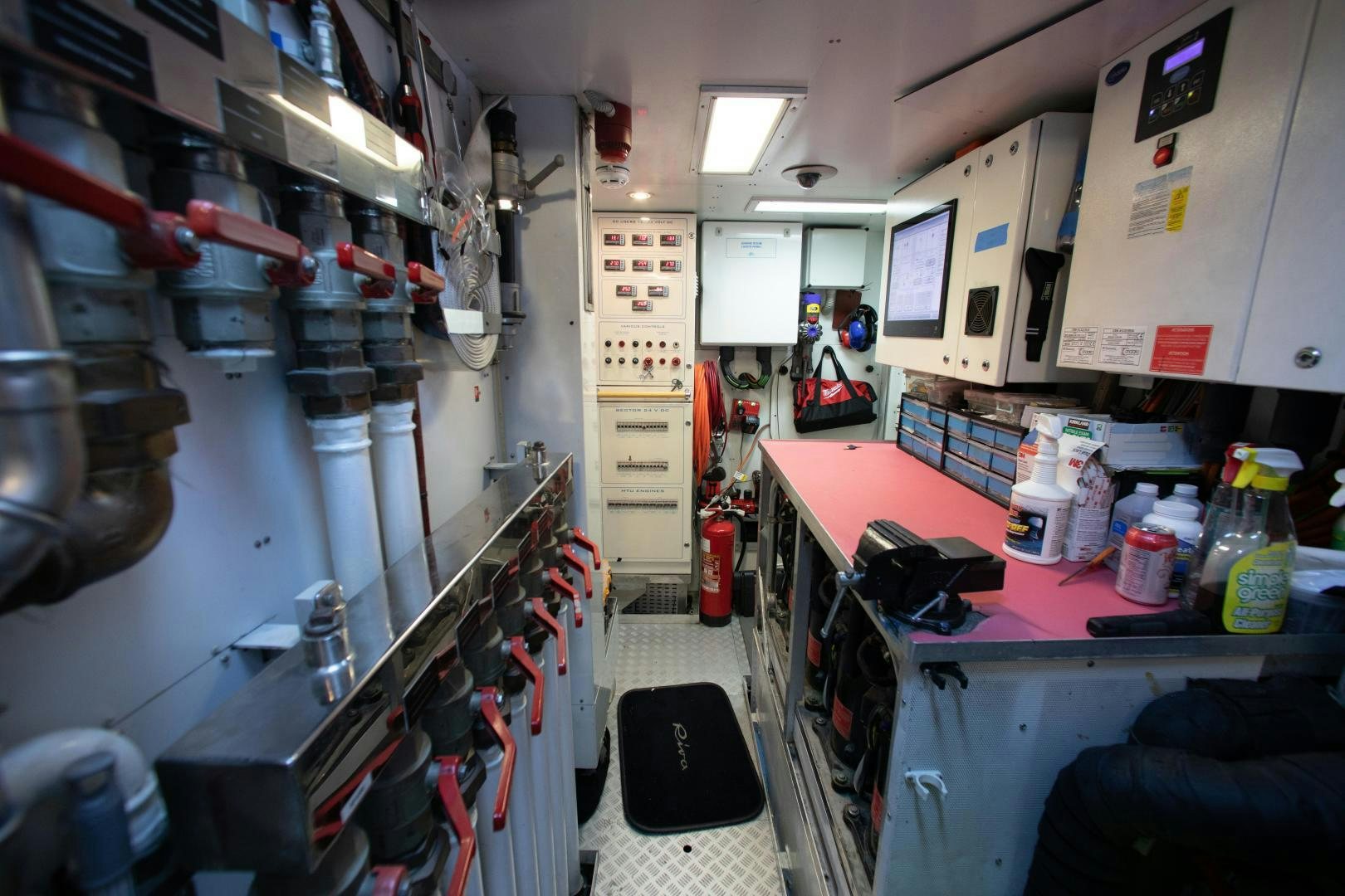 a room with equipment and equipment aboard CHOP CHOP Yacht for Sale
