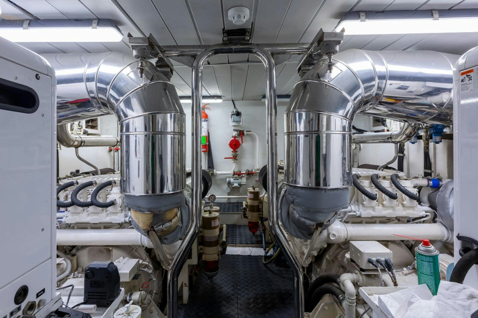 a large room with machinery aboard GRAVITY Yacht for Sale