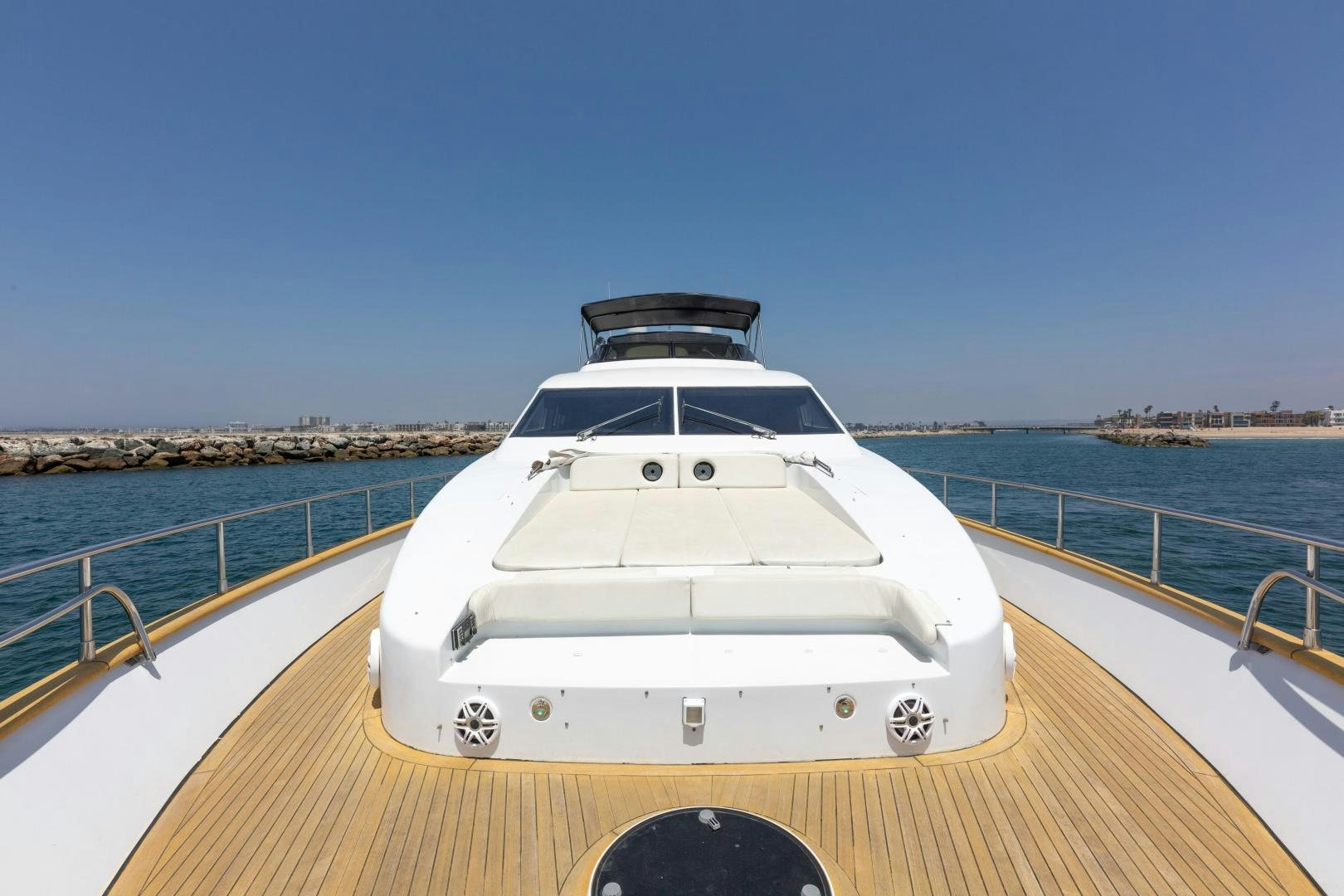 a boat on a deck aboard GRAVITY Yacht for Sale