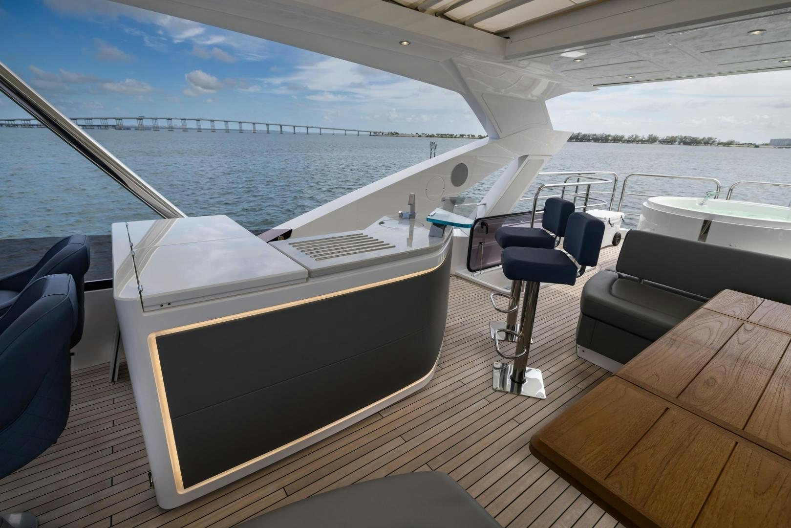 a boat on the water aboard MR. G Yacht for Sale