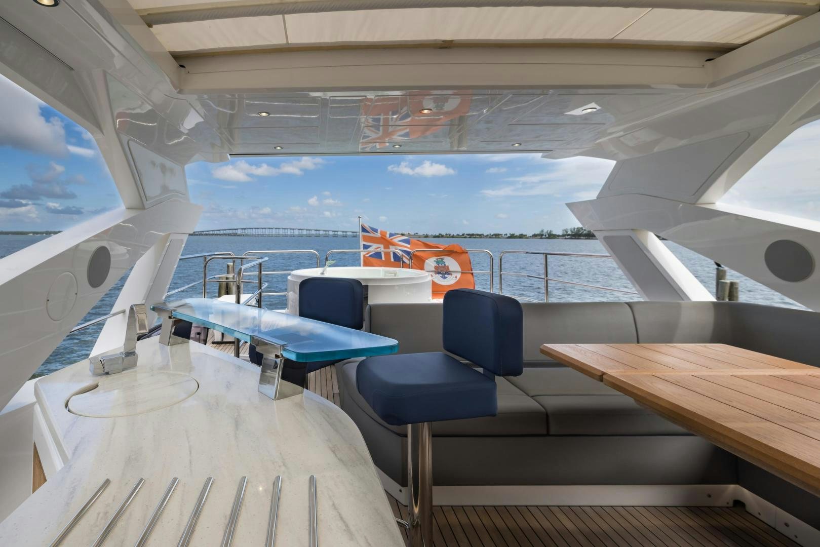 a cockpit of a plane aboard MR. G Yacht for Sale