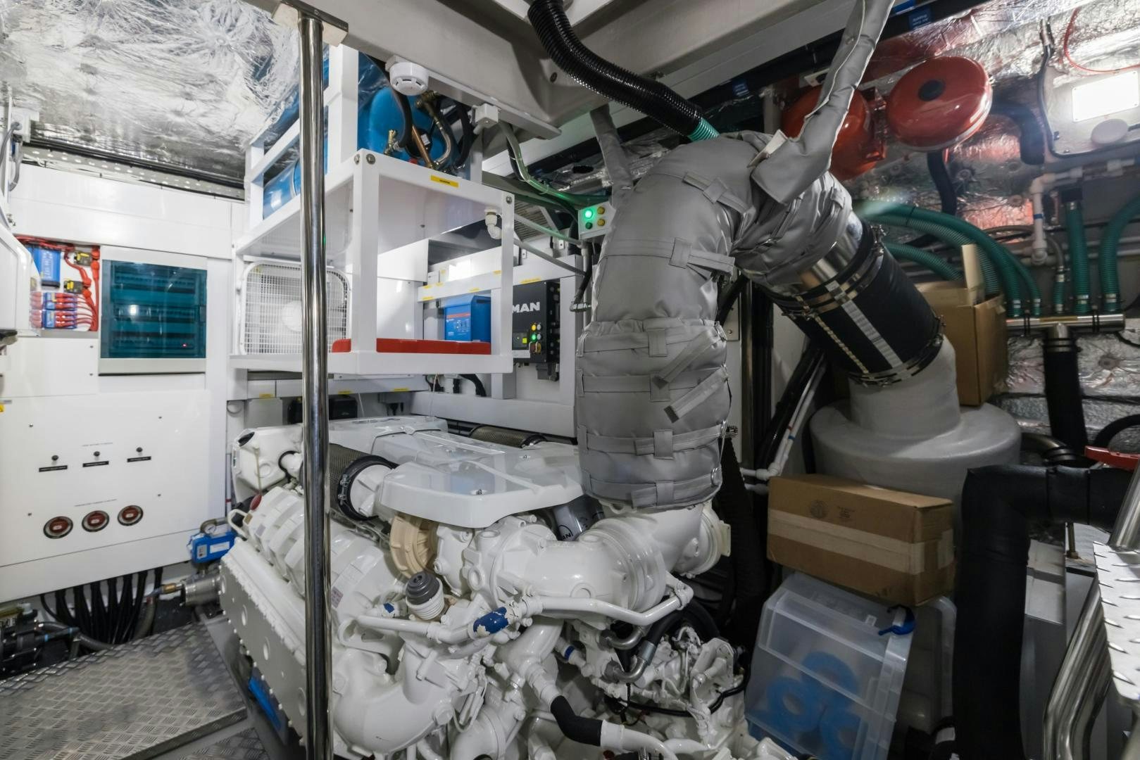 a person working in a factory aboard MR. G Yacht for Sale