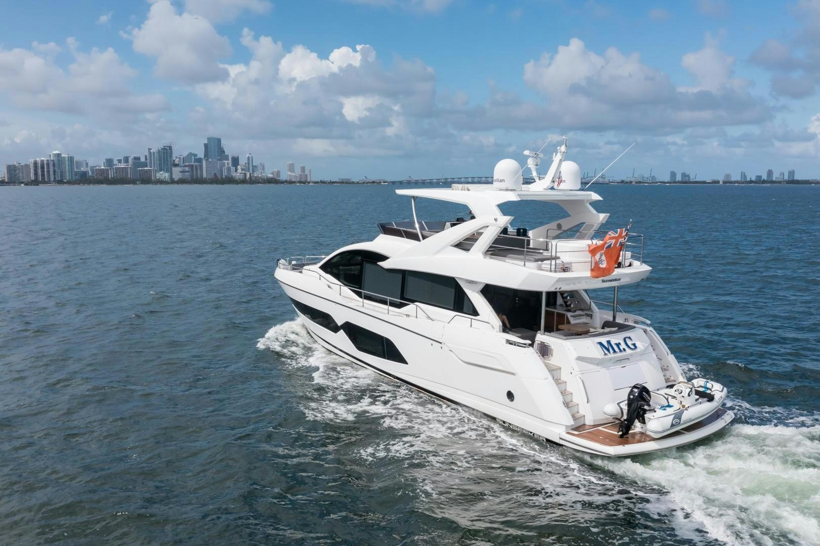 a boat on the water aboard MR. G Yacht for Sale