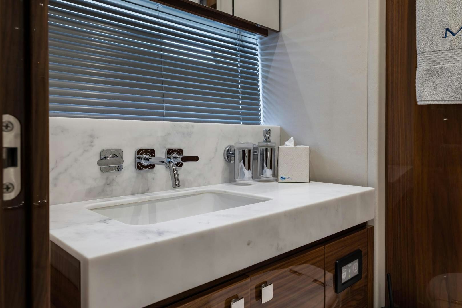 a sink in a bathroom aboard MR. G Yacht for Sale
