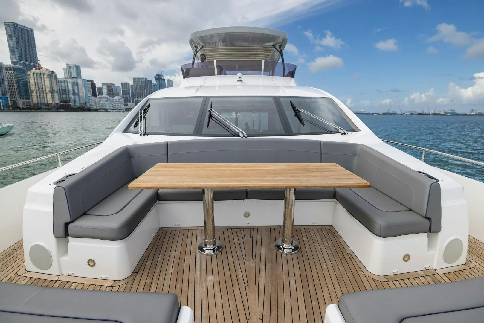 a boat on a deck aboard MR. G Yacht for Sale