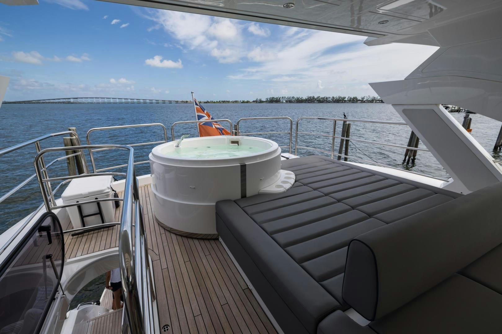 a boat on the water aboard MR. G Yacht for Sale