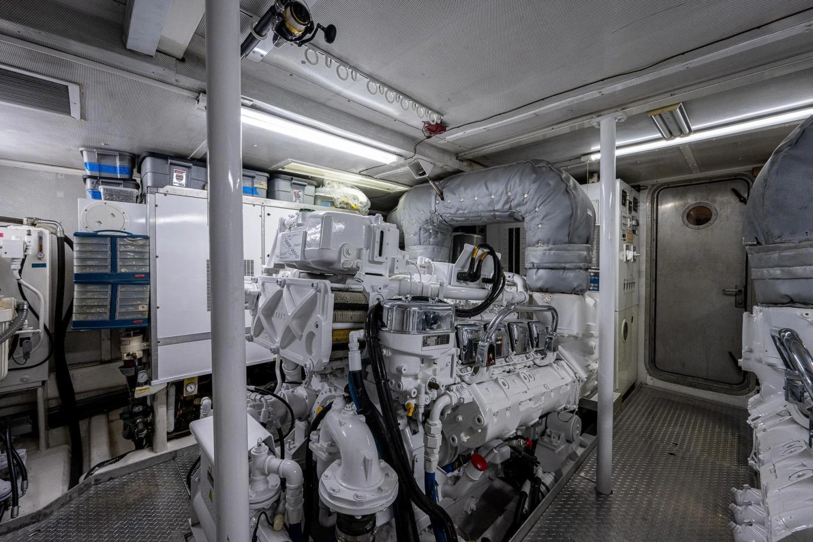 a room with white machines aboard ATLANTIC Yacht for Sale